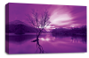 Purple Cream Landscape lake mountains canvas wall art picture print