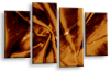 Gold Brown Grey Abstract canvas wall art multi panel