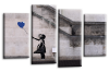 banksy canvas wall art picture print balloon girl blue