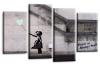 banksy always hope canvas wall art picture print duck egg balloon girl