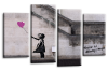 banksy always hope canvas wall art picture print purple balloon girl