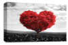Red Grey Black White Love Heart Tree canvas wall art picture print