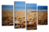 Pebbles on the beach seascape seaside canvas wall art picture print multi panel