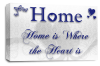Home Love Quote Wall Art Picture Print Blue White