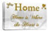 Home Love Quote Wall Art Picture Print Gold White