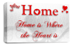 Home Love Quote Wall Art Picture Print Red White
