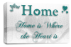 Home Love Quote Wall Art Picture Print Teal White