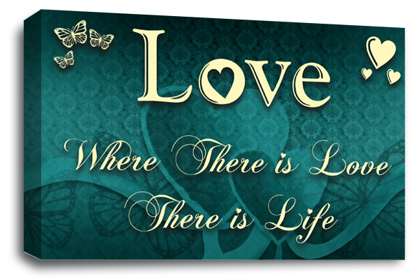 Love Quote Wall Art Canvas Picture Print