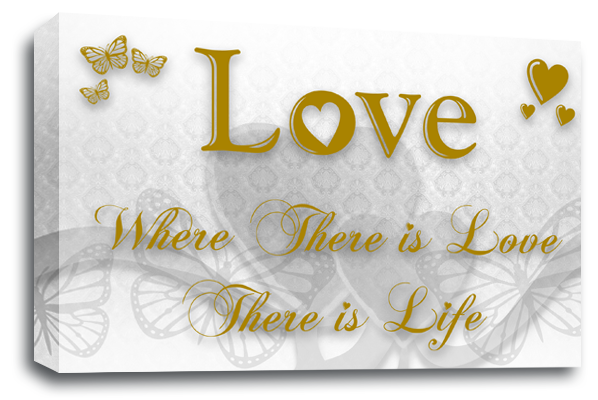 Love Quote Wall Art Canvas Picture Print
