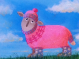Toni Goffe Artist Original Sheep Painting Art