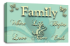 Duck Egg Cream Grey Family Quote canvas wall art picture print