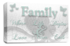 White Grey Duck Egg Family Quote canvas wall art picture print