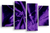 Purple Grey Abstract canvas wall art multi panel