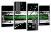 abstract square canvas wall art picture print forrest green black grey white
