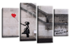 banksy always hope canvas wall art picture print red balloon girl