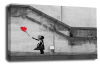Banksy canvas wall art balloon girl grey black white