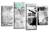 Banksy duck egg balloon girl canvas wall art picture print multi pane