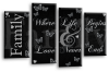 Family Quote Black Grey Canvas Wall art picture print multi panel