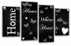 Black white grey Home quote canvas wall art picture print multi panel