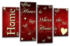 Teal white grey Home quote canvas wall art picture print multi panel