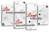 Black red white live love laugh canvas wall art picture print multi panel