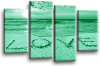 Seascape, sunset beach 2 tone green love in the sand canvas wall art picture print