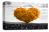 Orange Grey Black White Love Heart Tree canvas wall art picture print