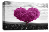 Plum Grey Black White Love Heart Tree canvas wall art picture print