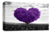 Purple Grey Black White Love Heart Tree canvas wall art picture print