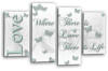 White Duck Egg grey love quote canvas wall art picture print multi panel
