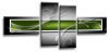 Large abstract lime green grey black canvas wall art picture print