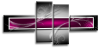 Large abstract purple grey black canvas wall art picture print