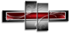 Large abstract red grey black canvas wall art picture print