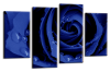 Blue Open rose canvas wall art picture print multi panel