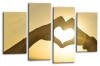 Love heart hands sunshine tropical happy canvas wall art picture print multi panel