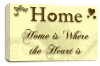 Home Love Quote Wall Art Print Cream Canvas
