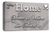 Home Love Quote Wall Art Print Powder Grey Canvas