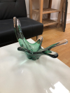 Green Murano Finger Vase Bowl