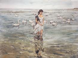 Gordon King Artist Artwork Swan Maiden